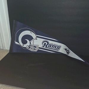 RARE VINTAGE NFL LOS ANGELES RAMS WINCRAFT USA TEAM PENNANT BANNER